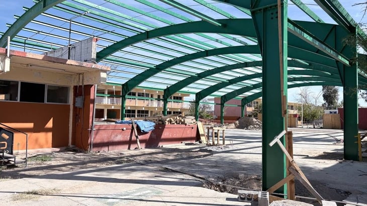 CBTis 36 registra avance crucial en techado escolar