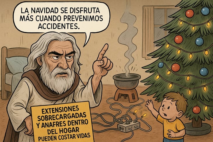 Caricatura editorial - La Navidad no perdona descuidos