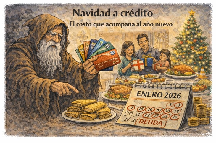 Caricatura editorial - La factura llega en enero