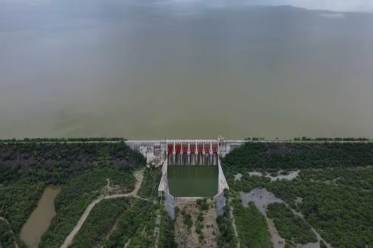 Presa El Cuchillo libera agua para pago de deuda hídrica con EE.UU
