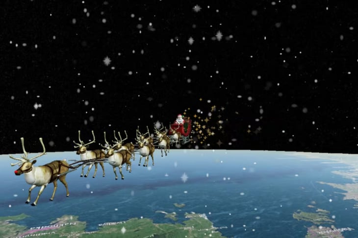 Santa Claus inicia reparto de regalos; Norad ofrece seguimiento en tiempo real