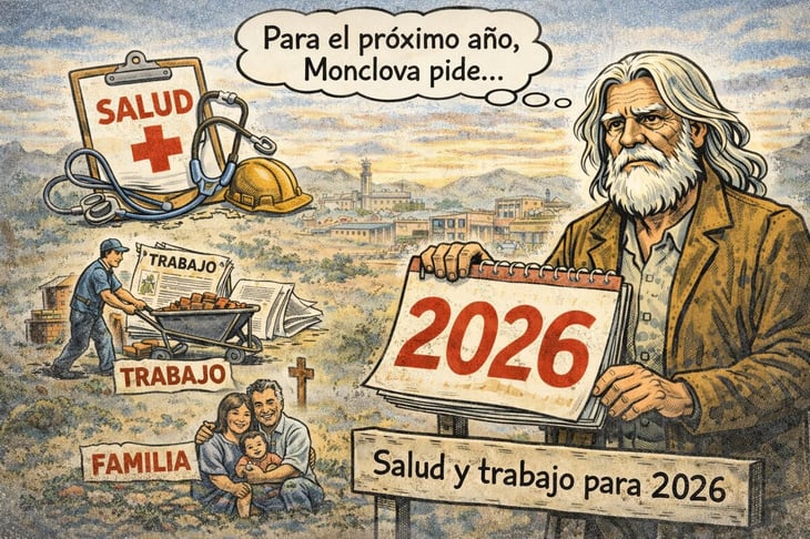 Caricatura editorial - Cronos escucha a Monclova