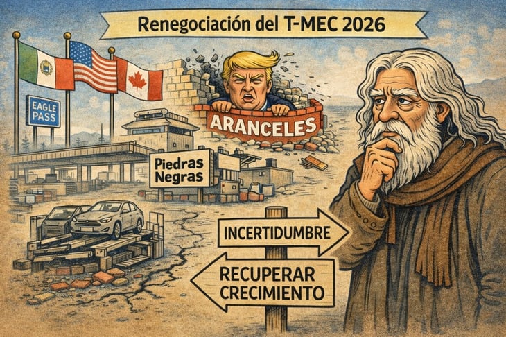 Caricatura editorial - Entre la incertidumbre y el crecimiento