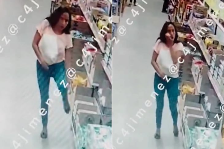 VIDEO: Captan a mujer haciéndose una 'limpia' con huevo dentro de un supermercado
