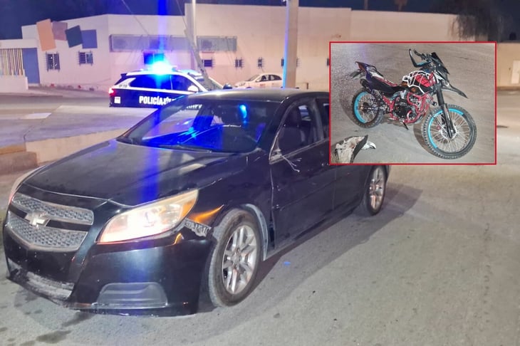 Otra vez un menor en motocicleta provoca accidente en Monclova