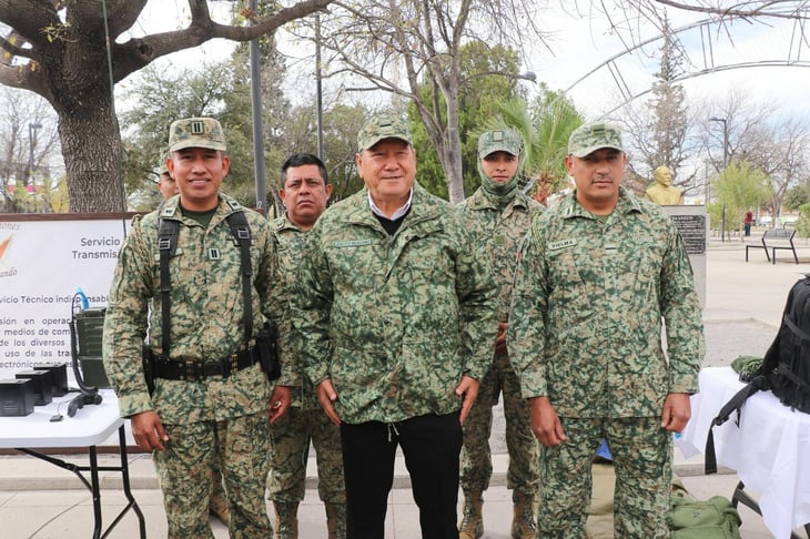 Óscar Ríos refrenda coordinación con Ejército Mexicano en San Juan de Sabinas