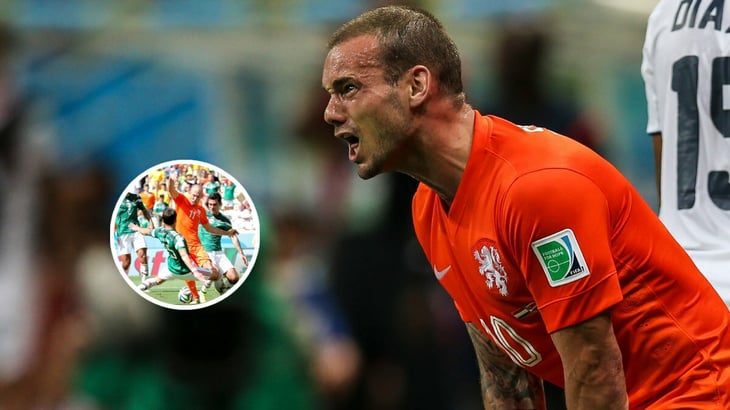 foto Wesley Sneijder Reconoce que No Fue Penal de Robben en 2014