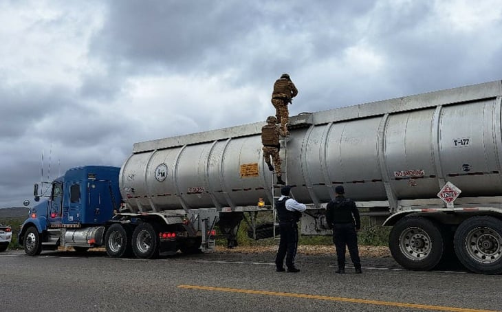 Récord de aseguramientos de tractocamiones y cisternas en 2025, reporta Defensa