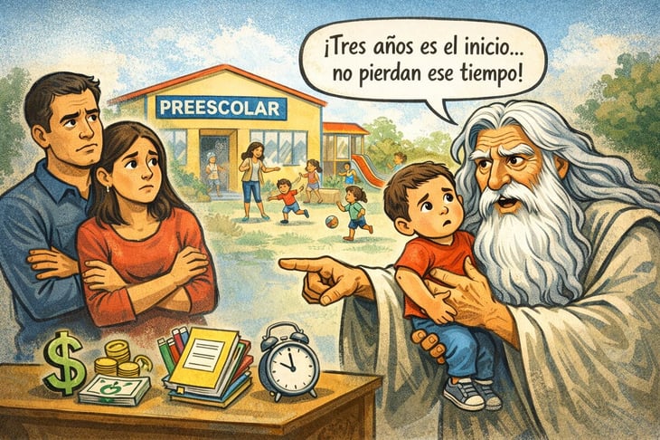 Caricatura editorial - El tiempo que no se debe perder