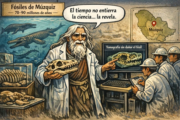 Caricatura editorial - El tiempo revela lo que la ciencia descubre
