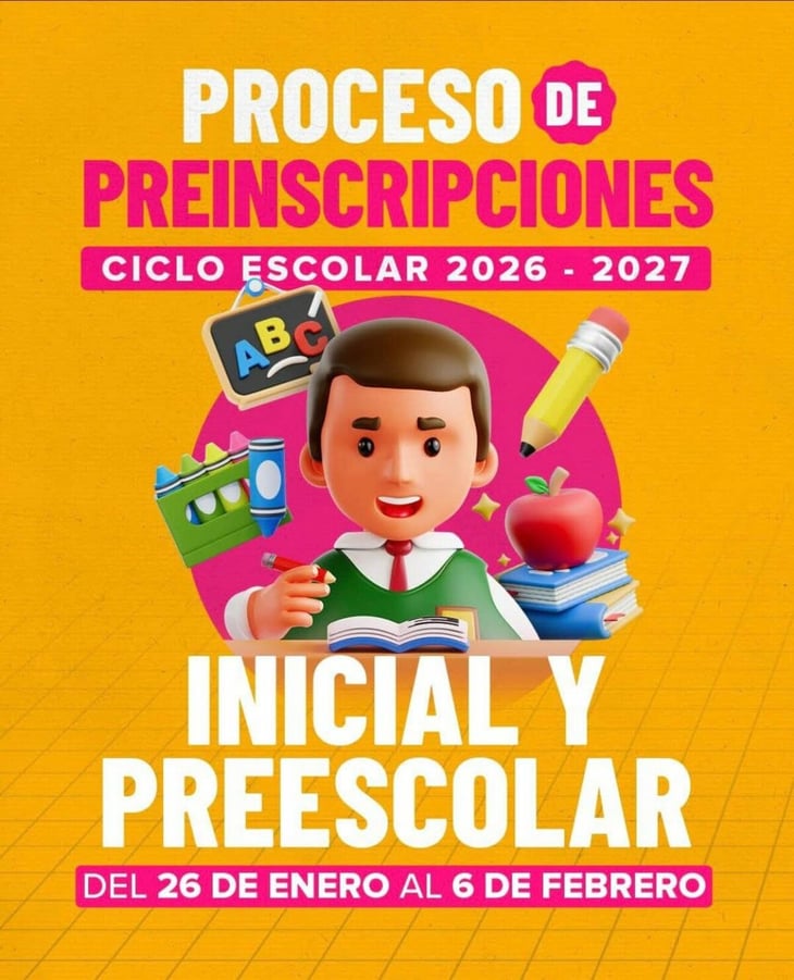 Inician preinscripciones escolares 2026-2027 en Coahuila