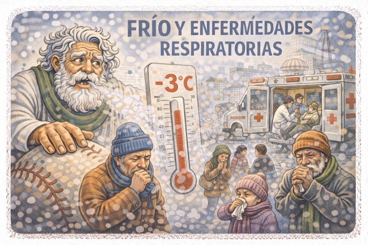 Caricatura editorial - El termómetro baja, los contagios suben...