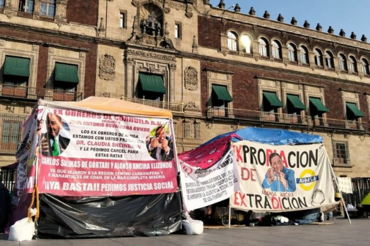 Sheinbaum afirma solución y exobreros de AHMSA levantan plantón