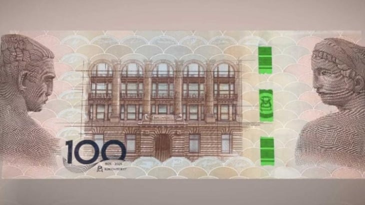 Nuevo billete de 100 pesos conmemora 100 años de Banxico
