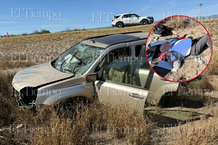 Exagente del Ministerio Público resulta lesionado en volcadura en la Monclova–Saltillo
