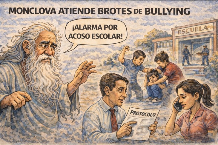 Caricatura editorial - Autoridades activan protocolos ante incidentes escolares