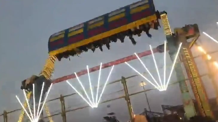 Colapso en parque de diversiones deja un muerto y 13 heridos en India