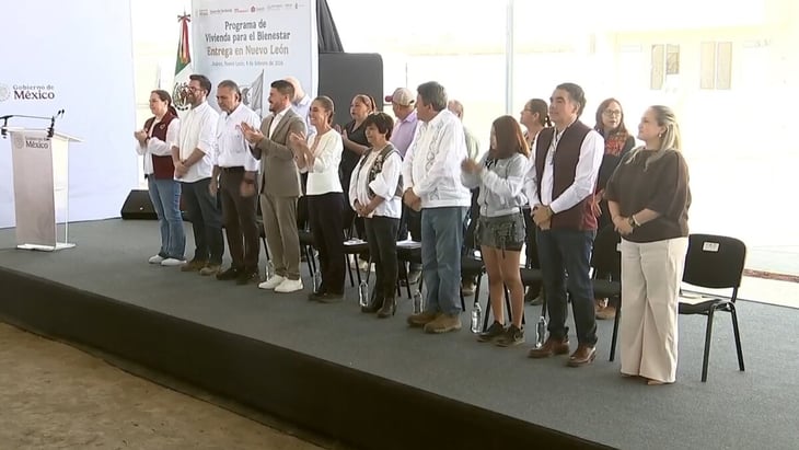 Sheinbaum entrega viviendas del programa Vivienda para el Bienestar en Nuevo León