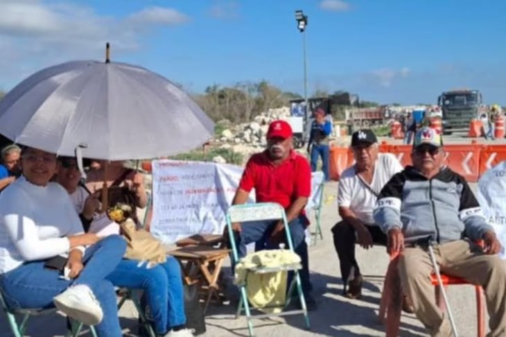 Ejidatarios detienen obras del Tren Maya en Yucatán