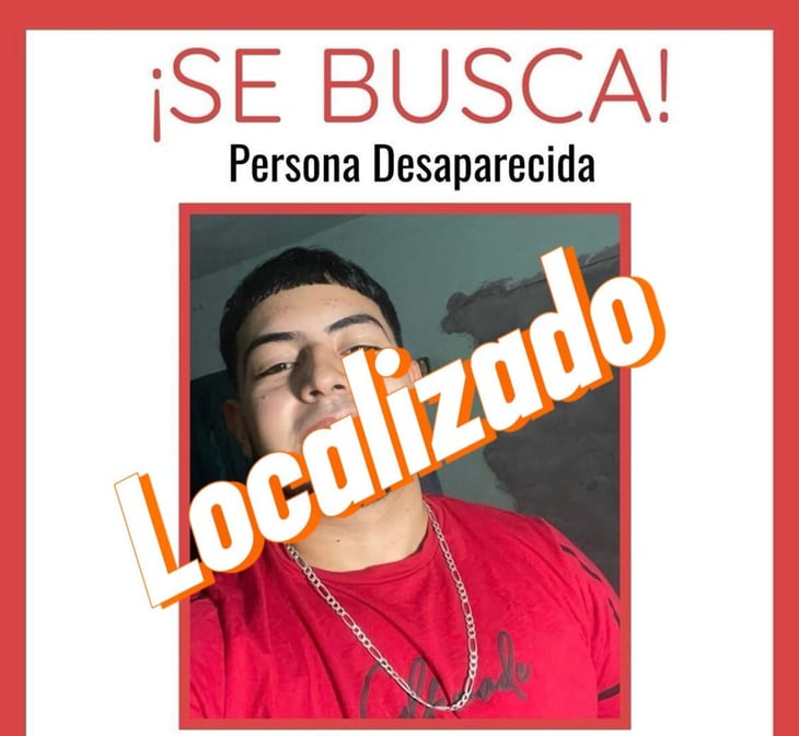 La familia recibió aviso de su paradero en Piedras; tras acudir, lograron traerlo de regreso a Nueva Rosita sano y seguro. Jorge Flores Delgado, joven
