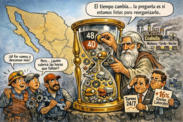 Caricatura editorial - Cronos y la nueva jornada
