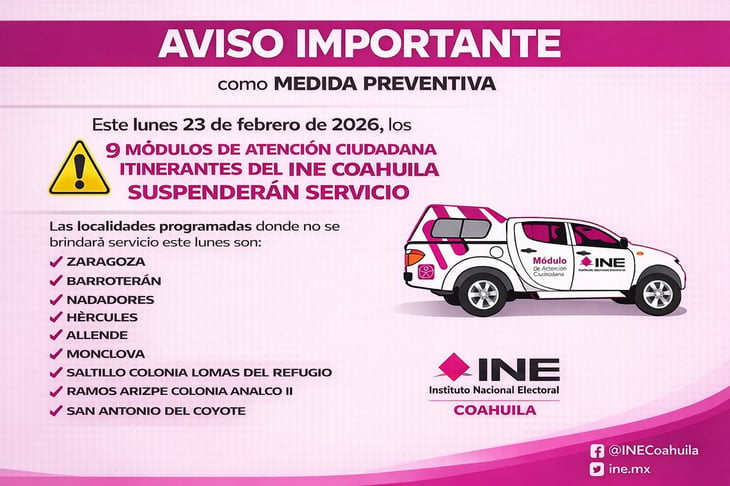 El Instituto Nacional Electoral anunció la suspensión temporal de módulos de atención ciudadana en diversas entidades del país, como medida preventiva