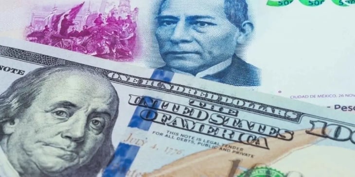 Peso mexicano cae 2.85% y dólar toca 17.77 unidades