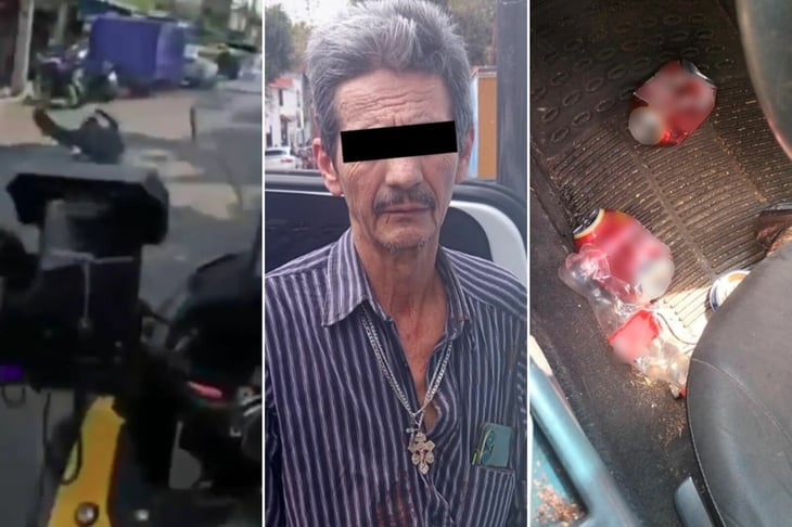 Taxista huye del alcoholímetro y se lleva a policía colgado del vehículo en CDMX 