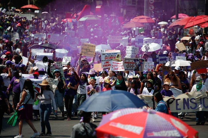 Sheinbaum afirma que marchas del 8M fueron mayormente pacíficas