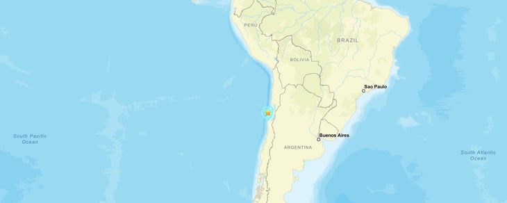Sismo de magnitud 6.5 sacude costas del norte de Chile