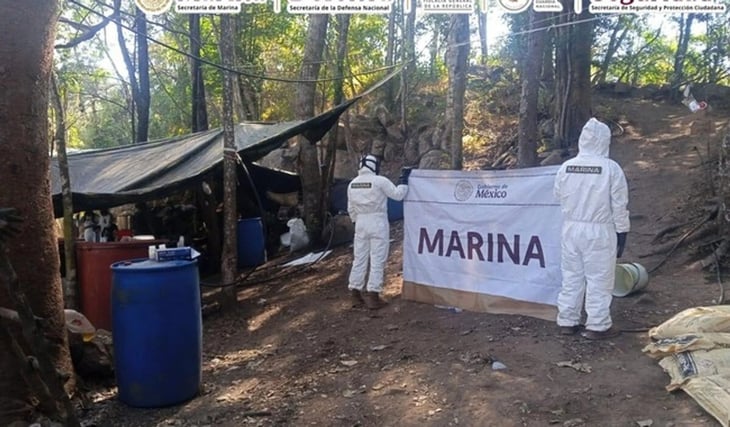 Marina y SSPC desmantelan narcolaboratorio en Culiacán