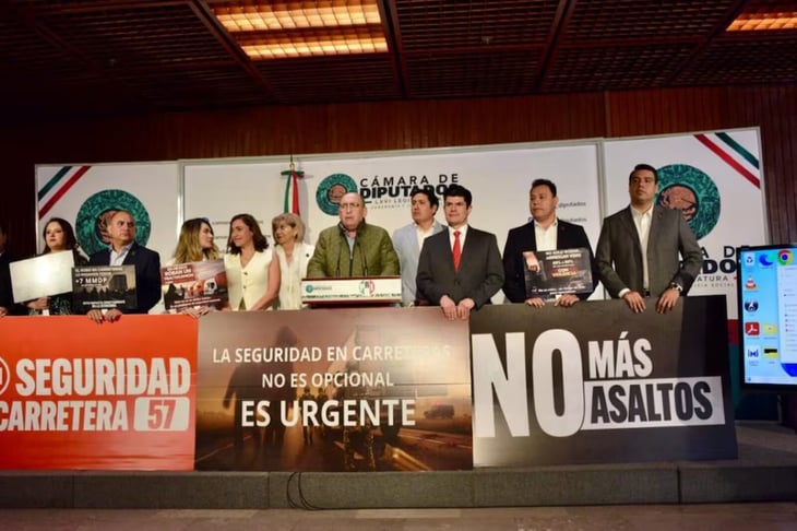 Diputados priistas exigen mayor seguridad en Carretera 57 por aumento de asaltos
