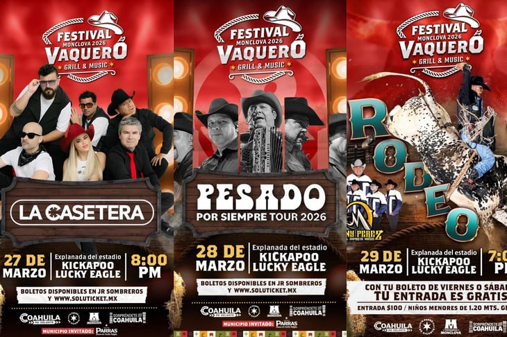 Celebrará Monclova Festival Vaquero 2026 del 27 al 29 de marzo