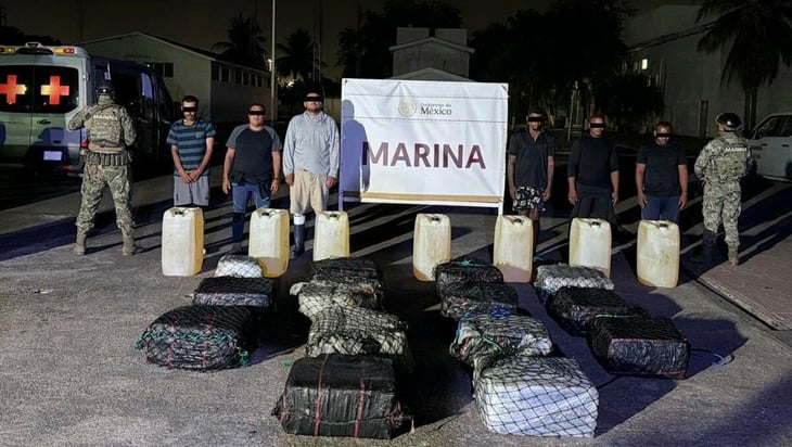 Semar decomisa 650 kg de cocaína en costas de Michoacán; hay 6 detenidos