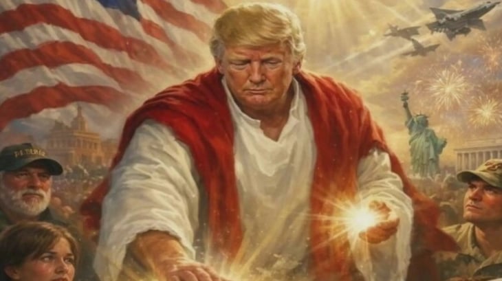 Trump publica imagen con IA donde aparece como Jesucristo
