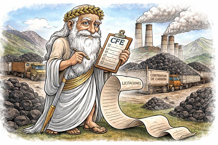 Caricatura Editorial... “Cronos y la espera por contratos de carbón”