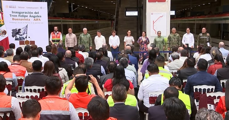 Sheinbaum inaugura Tren Felipe Ángeles a AIFA