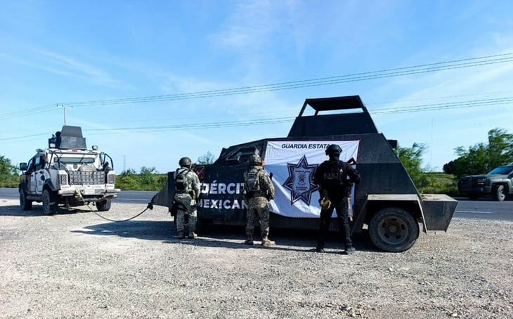 Aseguran vehículo “monstruo” con ponchallantas en Camargo