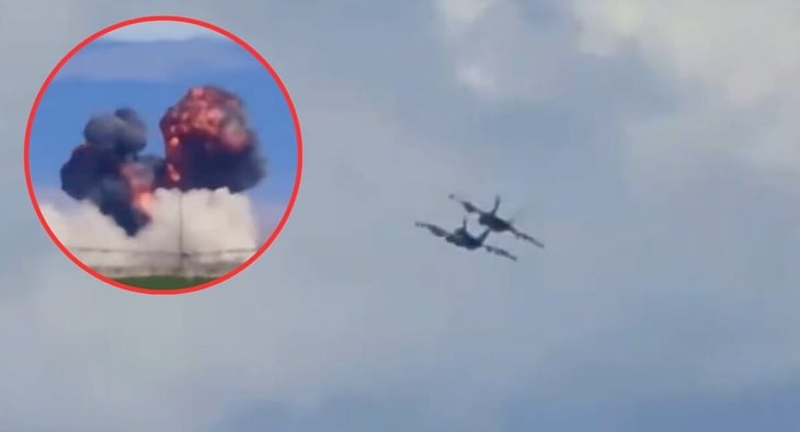Colisionan aeronaves de la Armada de EU en pleno show aéreo
