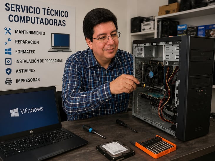 El auge de inteligencia artificial y tutoriales digitales incrementó reparaciones fallidas, daños electrónicos y demanda técnica especializada en computadoras