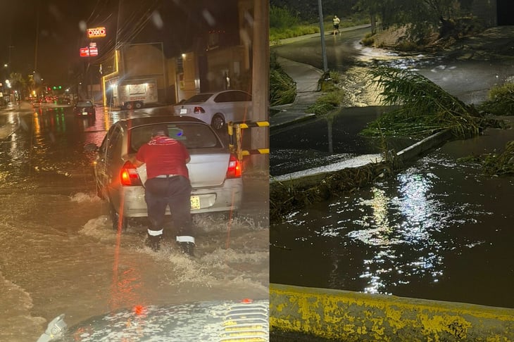 Monclova bajo el agua; cuerpos de rescate atienden emergencias durante intensa tormenta