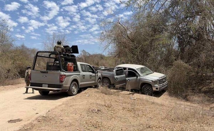 Marina asegura camionetas abandonadas y armas en operativo en Sinaloa