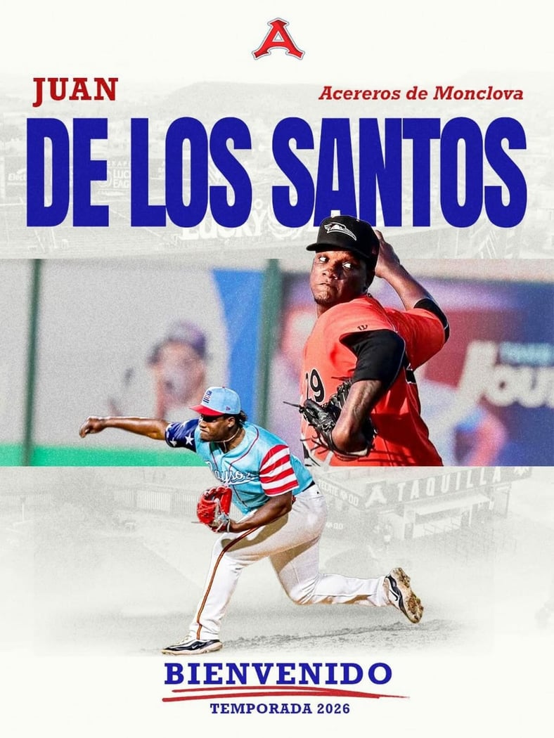 Juan De Los Santos fortalece el staff de pitcheo de Acereros