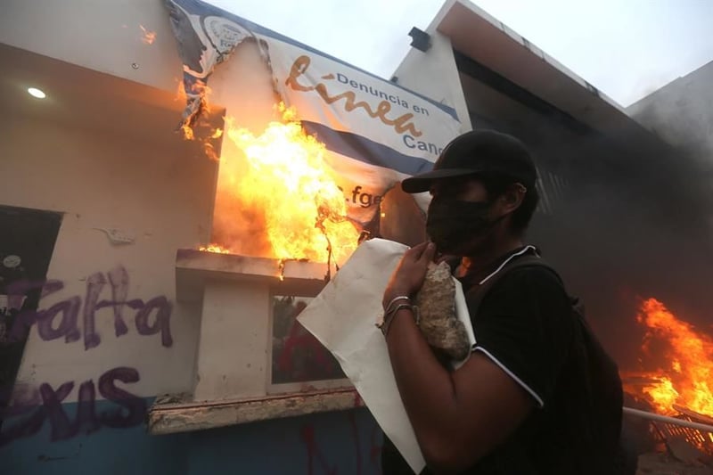 Protesta feminista en Cancún