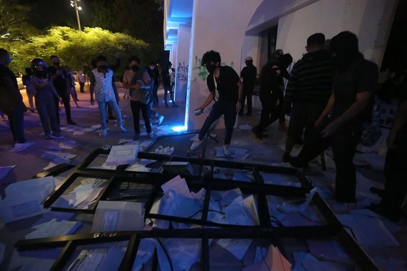 Protesta feminista en Cancún