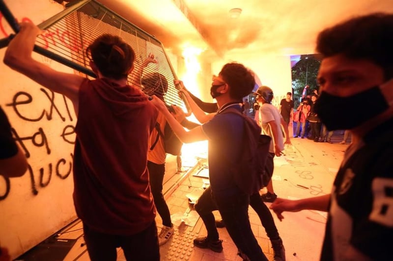 Protesta feminista en Cancún