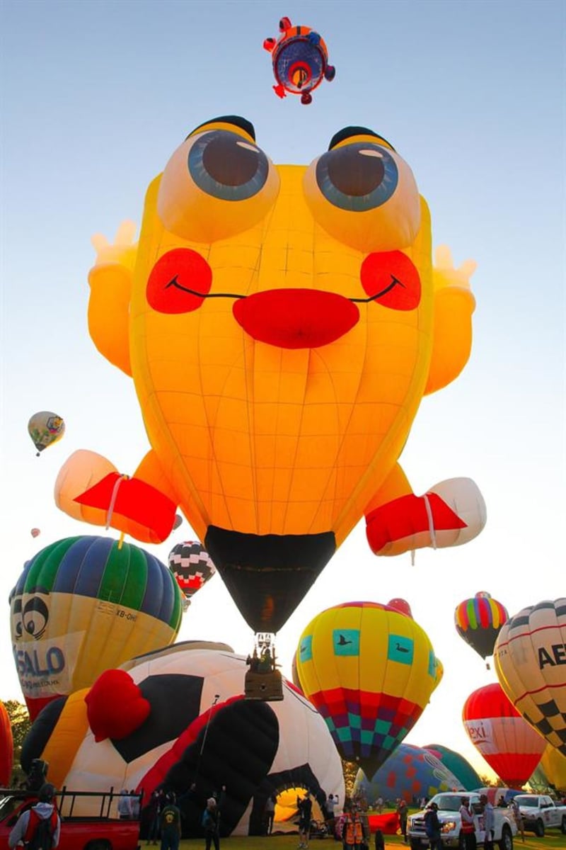 Globos aerostáticos colorean el cielo de León