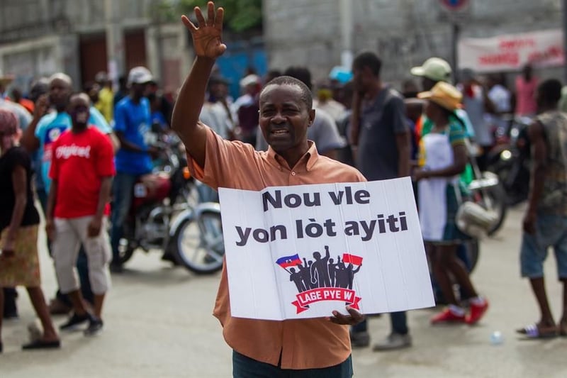 Protestas contra el presidente de Haití