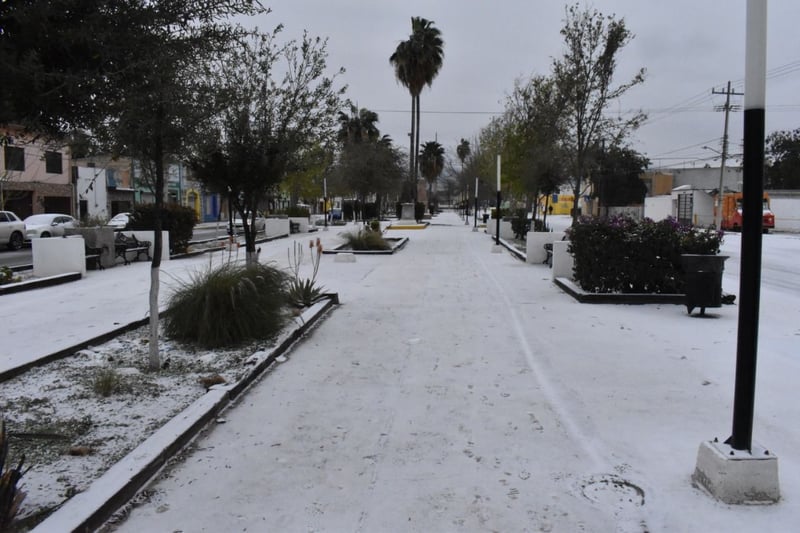 Nieve y caos se viven en Monclova