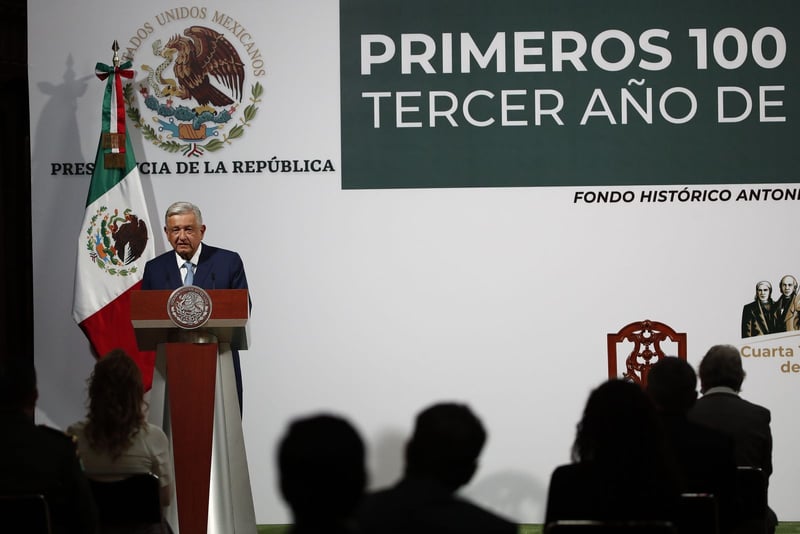 Presenta AMLO informe por primeros 100 días del tercer año de su Gobierno